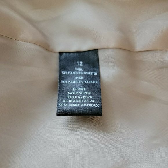 Isabella Classy Tweed Button Up Blazer & Pants 2 Piece Suit ~ Sz 12 ~ Beige - Picture 8 of 8